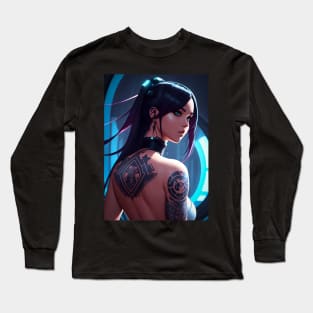 Cyberpunk girl Long Sleeve T-Shirt